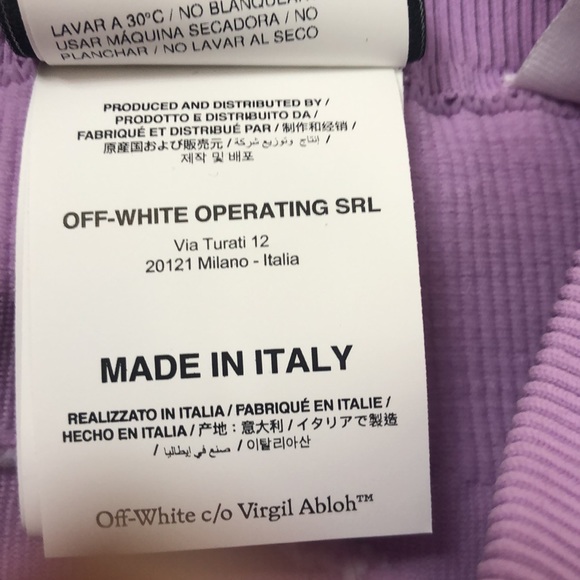 NWT 180.00 OFF WHITE Brand Full Compression Shorts Size Small Medium Lavender - Picture 7 of 11